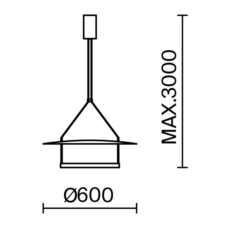 Подвесной светильник Maytoni MOD280PL-L30B3K