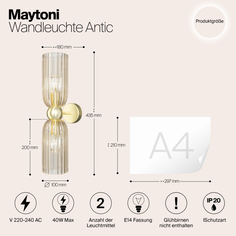 Бра Maytoni MOD302WL-02CG