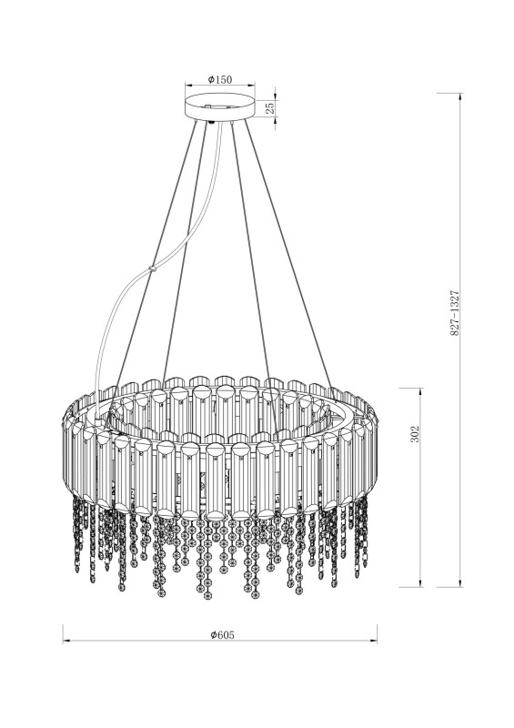 Подвесная люстра Maytoni MOD097PL-08CH