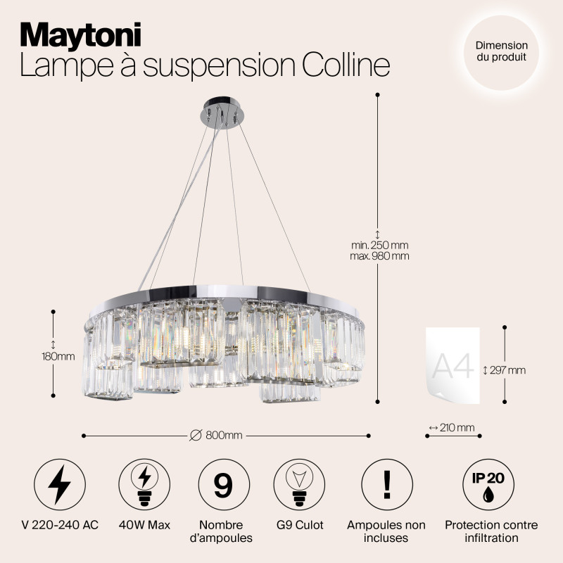 Подвесная люстра Maytoni MOD083PL-09CH