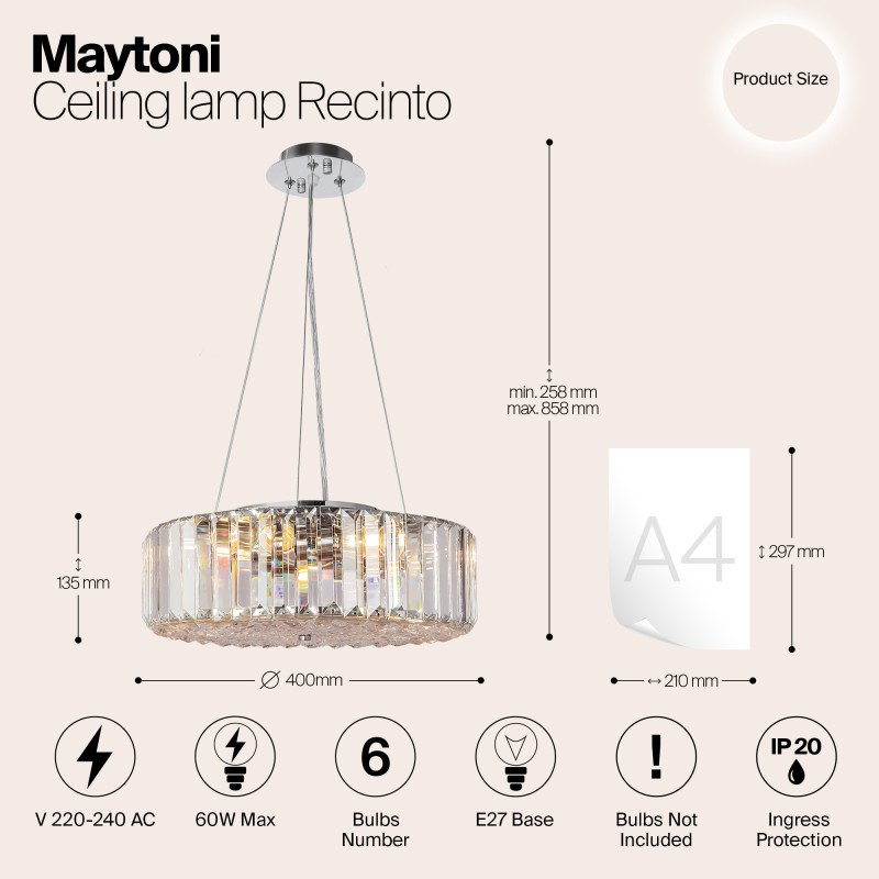 Подвесная люстра Maytoni MOD080CL-06CH