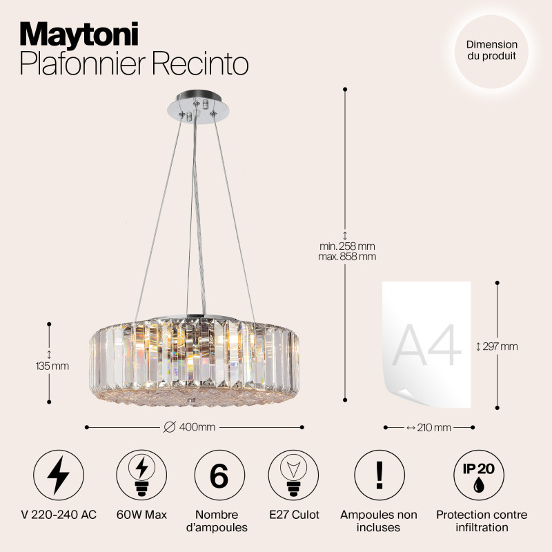 Подвесная люстра Maytoni MOD080CL-06CH