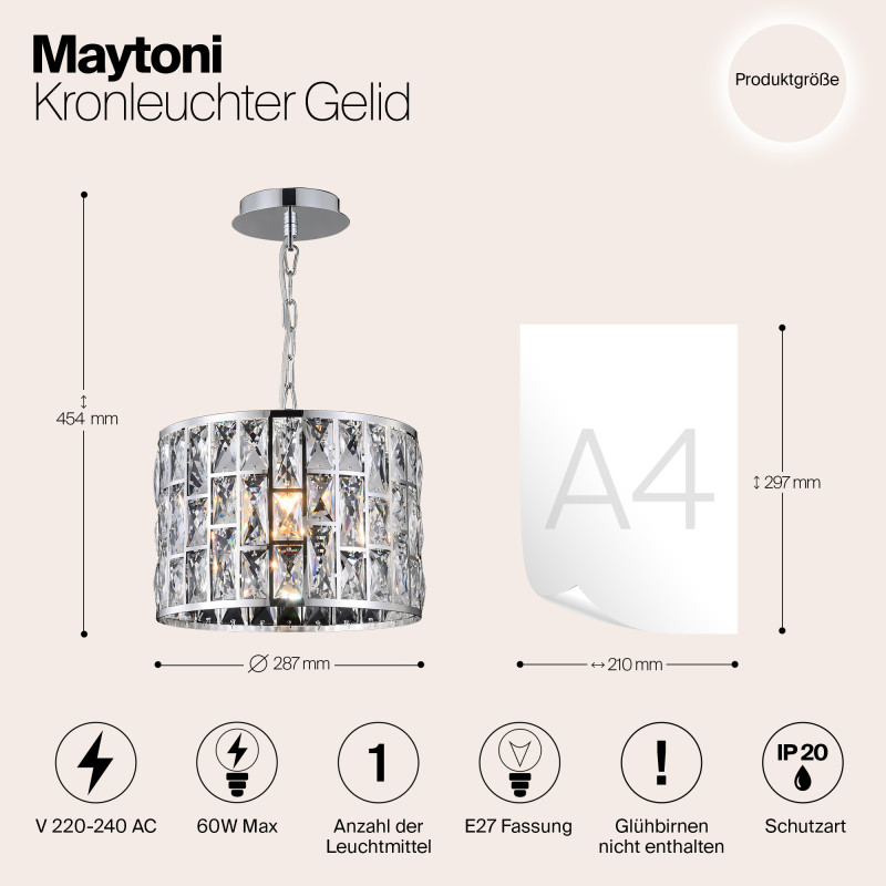 Подвесная люстра Maytoni MOD184-PL-01-CH