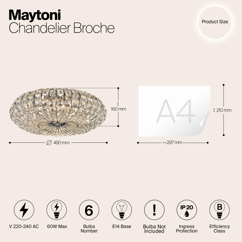 Накладная люстра Maytoni DIA902-06-N