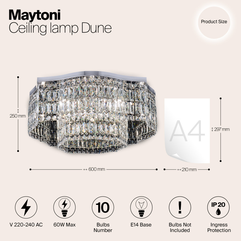 Накладная люстра Maytoni DIA005CL-10CH