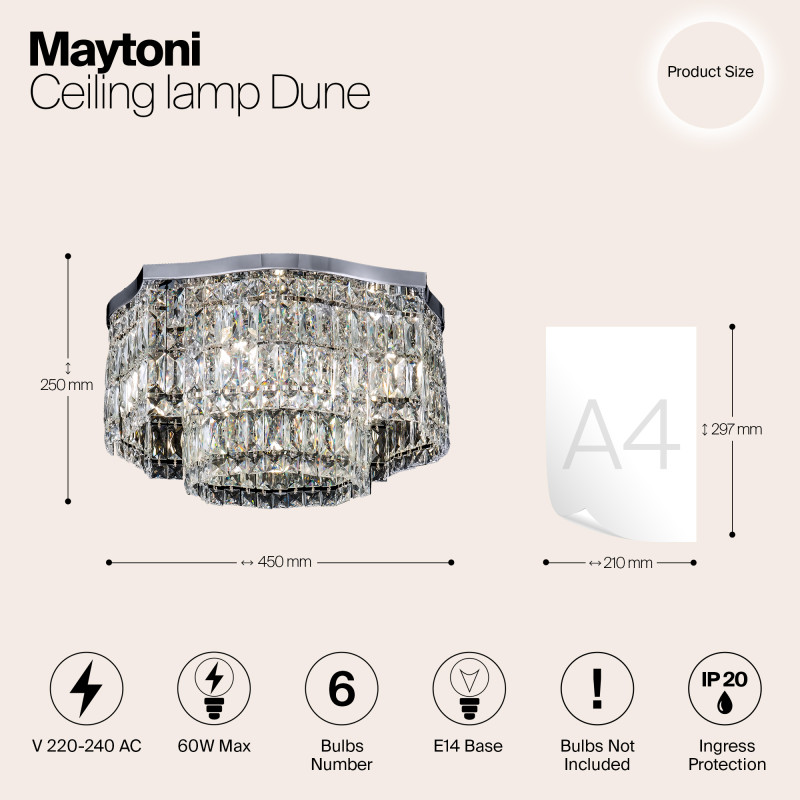 Накладная люстра Maytoni DIA005CL-06CH