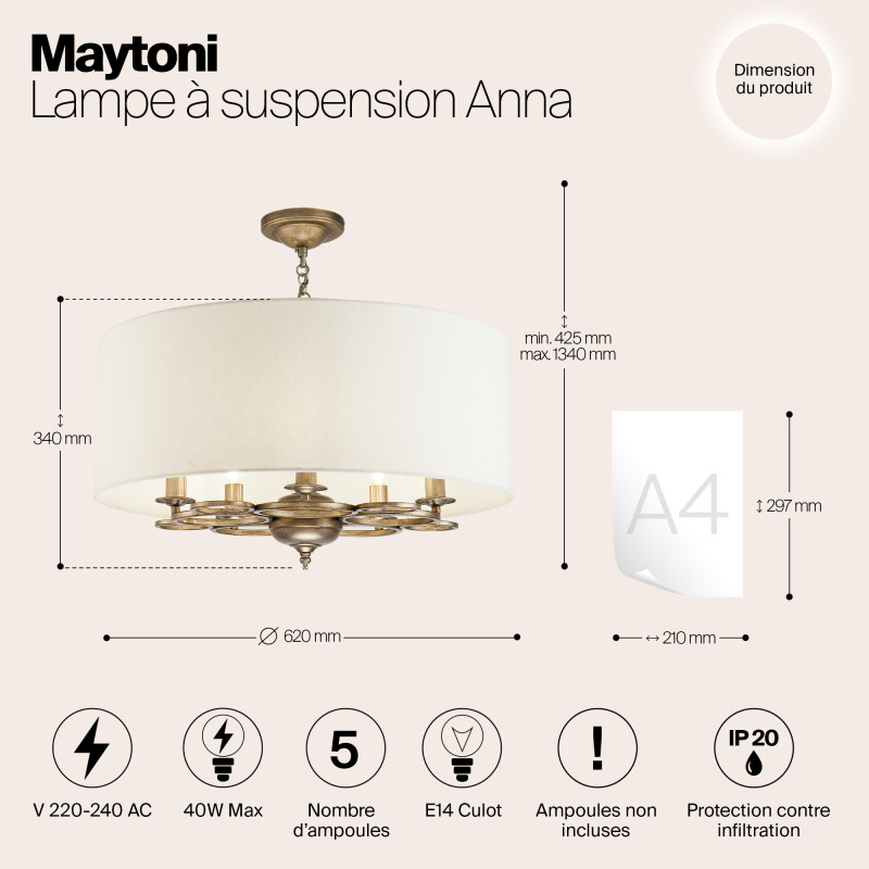 Подвесная люстра Maytoni H007PL-05G