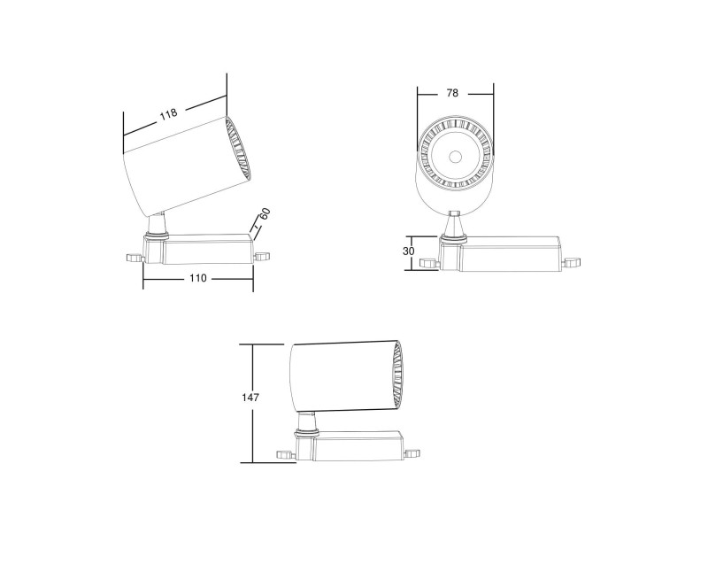 Светильник на шине Maytoni Technical TR029-3-10W4K-B