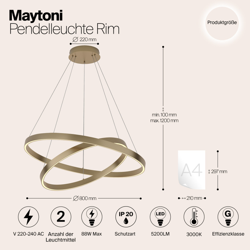 Каскадная люстра Maytoni MOD058PL-L74BS4K