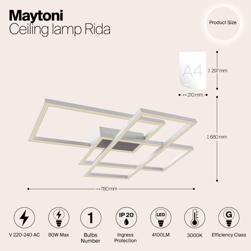 Накладной светильник Maytoni MOD015CL-L80W