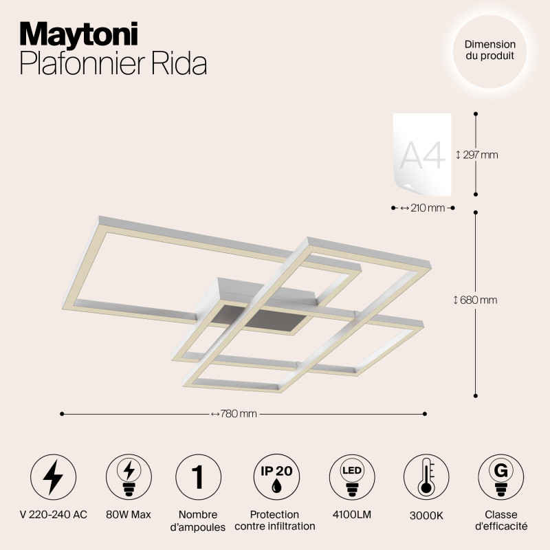 Накладной светильник Maytoni MOD015CL-L80W