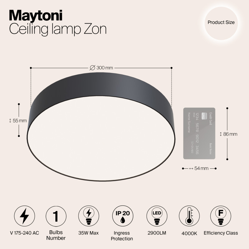 Накладной светильник Maytoni Technical C032CL-L43B4K