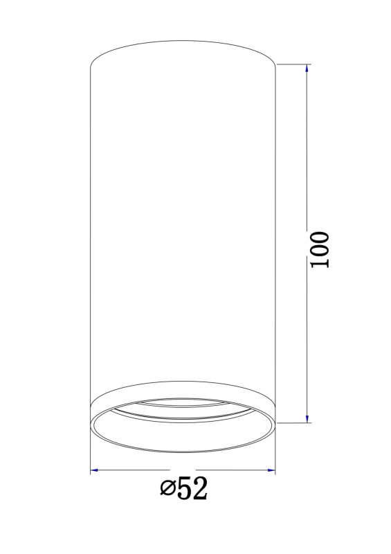 Накладной светильник Maytoni Technical C052CL-01BS