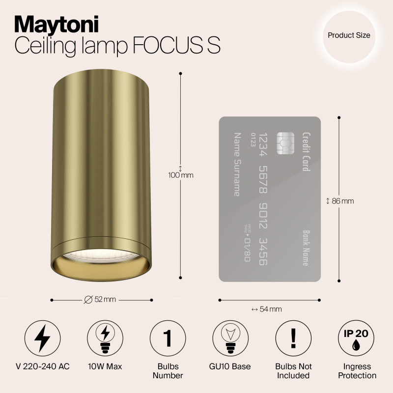 Накладной светильник Maytoni Technical C052CL-01BS