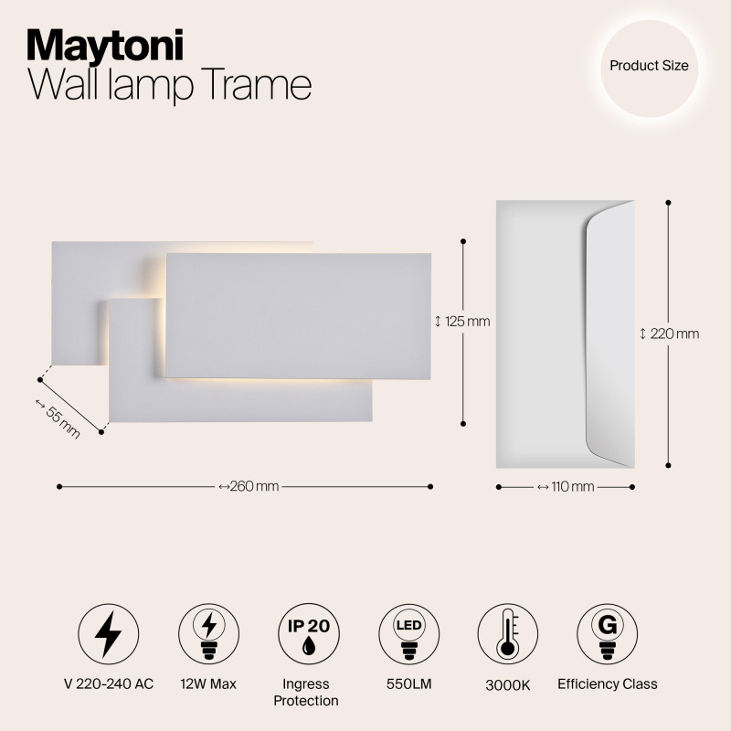 Бра Maytoni Technical C804WL-L12W