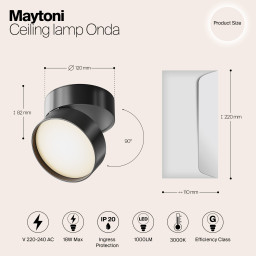 Накладной светильник Maytoni Technical C024CL-L18B