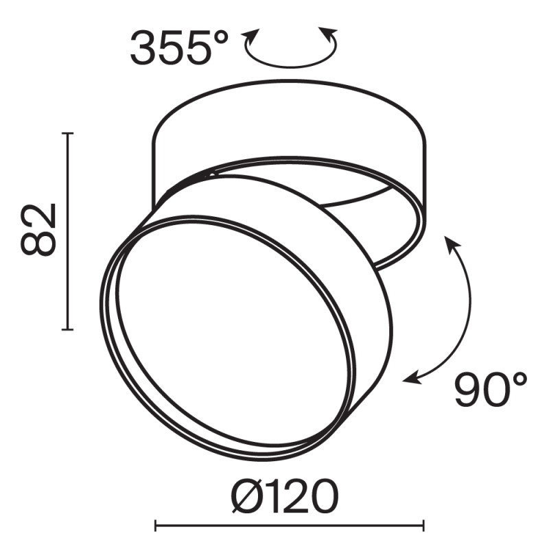 Накладной светильник Maytoni Technical C024CL-L18B