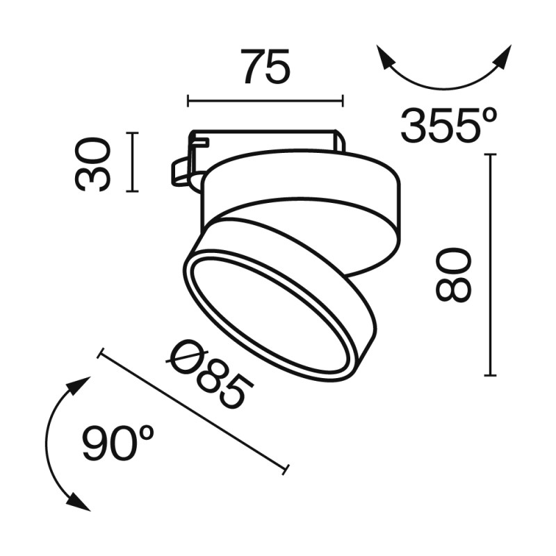 Светильник на шине Maytoni Technical TR007-1-12W3K-W