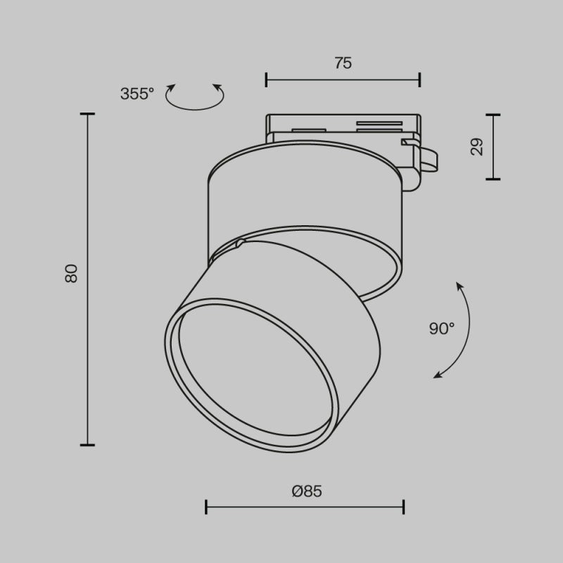 Светильник на шине Maytoni Technical TR007-1-12W3K-W