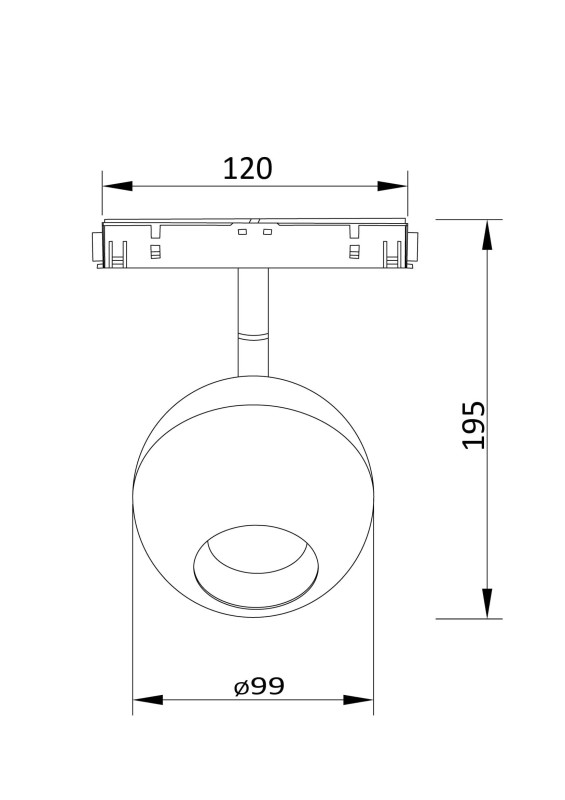 Светильник на шине Maytoni Technical TR028-2-15W3K-W