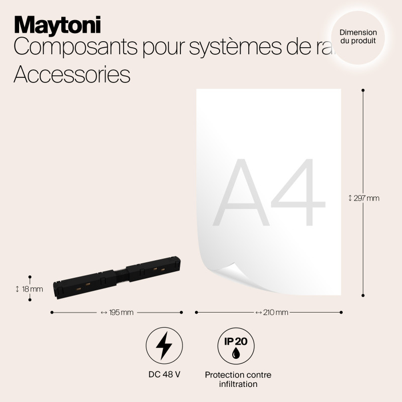 Подвод питания Maytoni Technical TRA004PC-22B