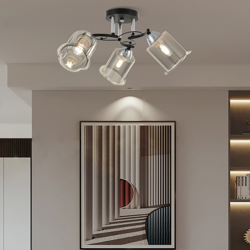 Накладная люстра Arte Milano 323219/3 CR+BK