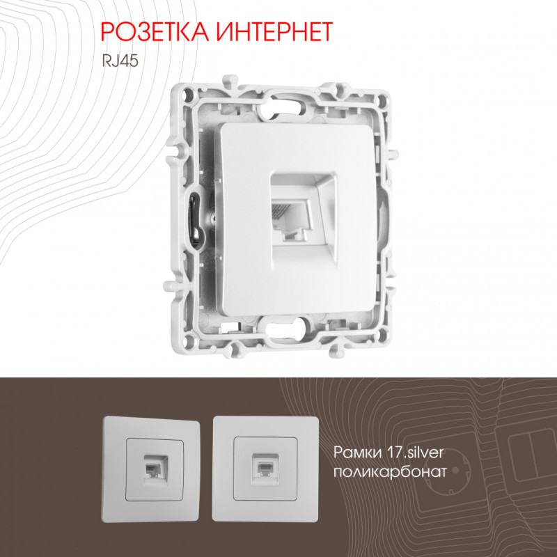 Розетка Arte Milano 217.45-1.silver