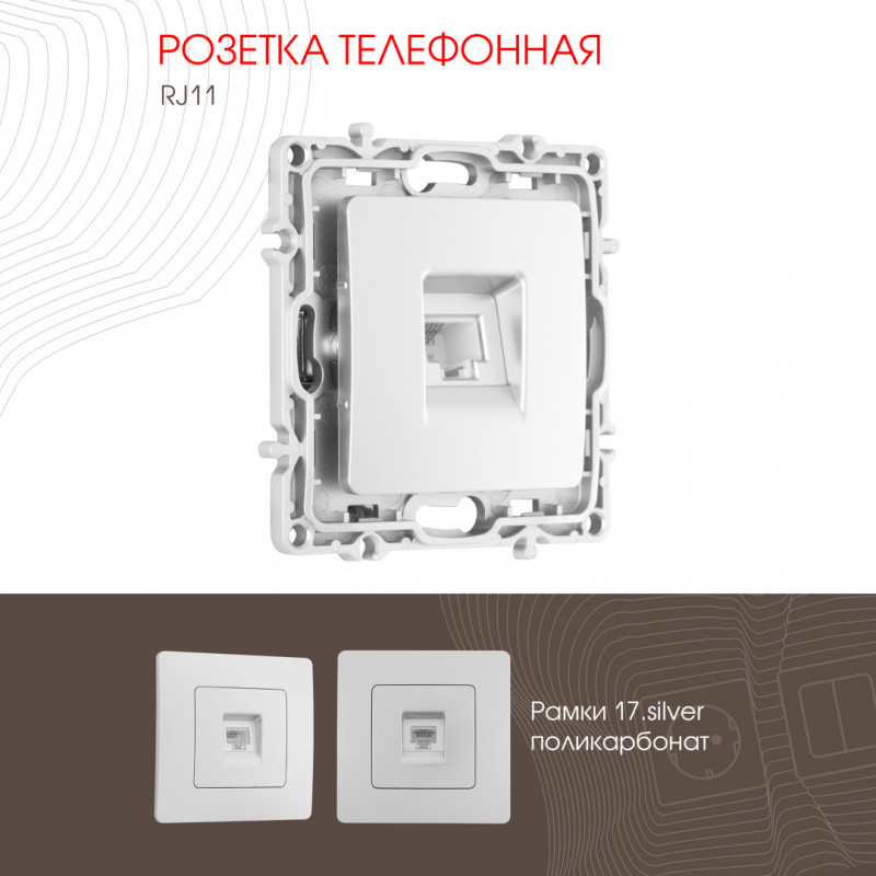 Розетка Arte Milano 217.51-1.silver