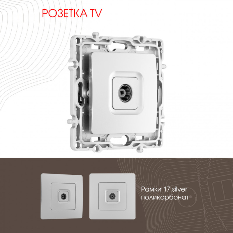 Розетка Arte Milano 217.43-1.silver