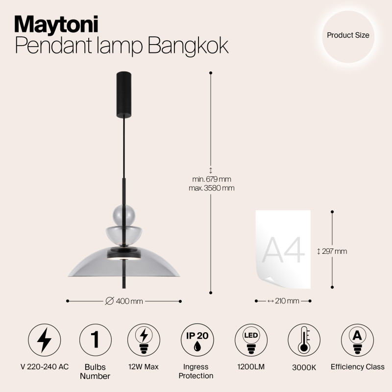 Подвесной светильник Maytoni MOD185PL-L11B3K3