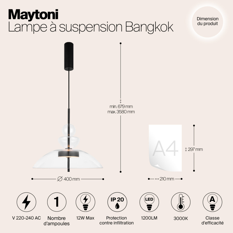 Подвесной светильник Maytoni MOD185PL-L6B3K3