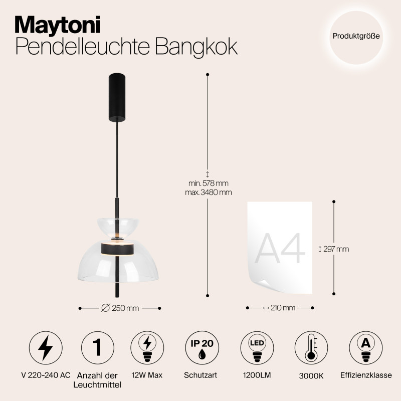 Подвесной светильник Maytoni MOD185PL-L6B3K2