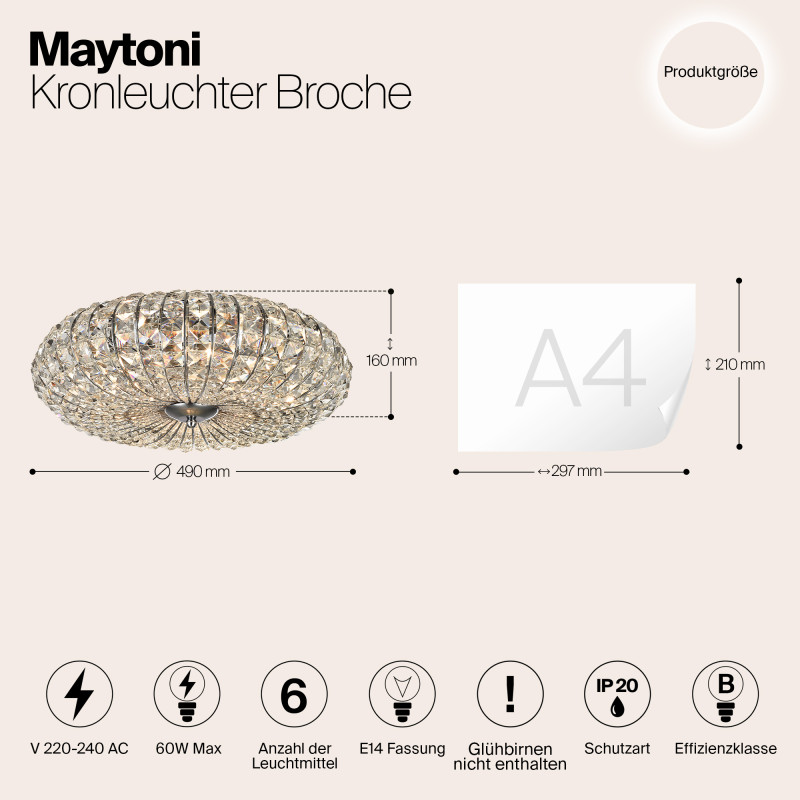 Накладная люстра Maytoni DIA902-06-N