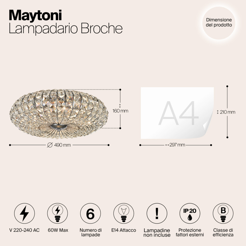 Накладная люстра Maytoni DIA902-06-N