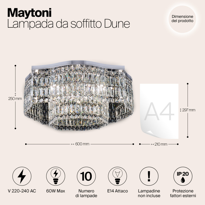 Накладная люстра Maytoni DIA005CL-10CH