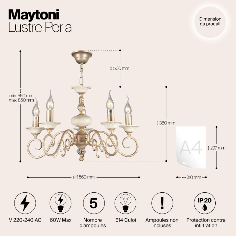 Подвесная люстра Maytoni ARM337-05-R