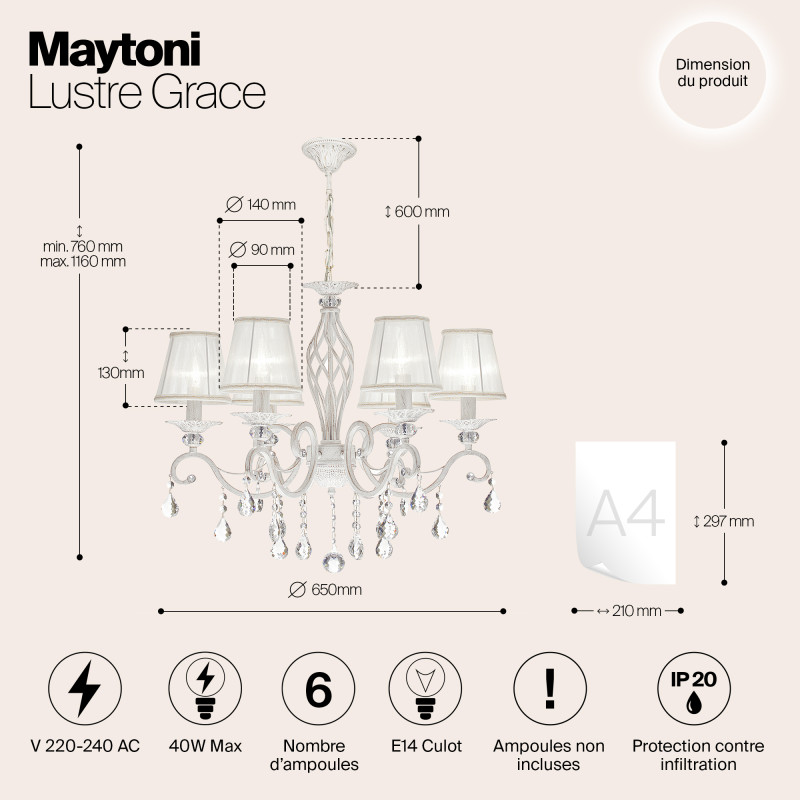 Подвесная люстра Maytoni ARM247-06-G