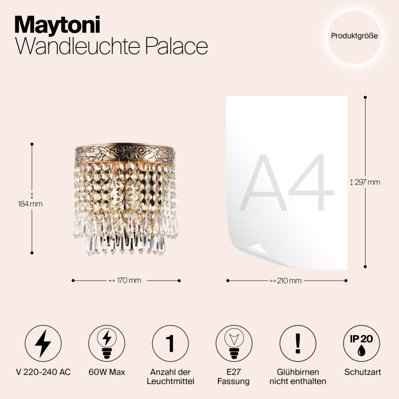 Бра Maytoni DIA890-WL-01-G