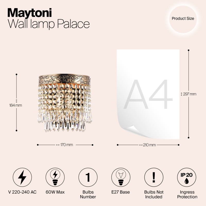 Бра Maytoni DIA890-WL-01-G