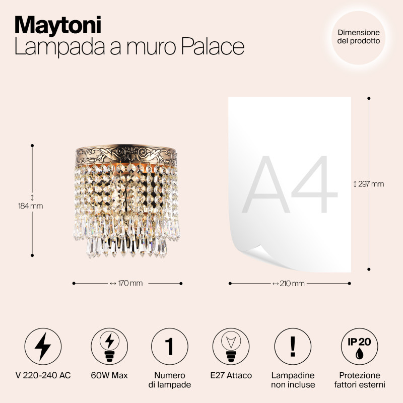 Бра Maytoni DIA890-WL-01-G