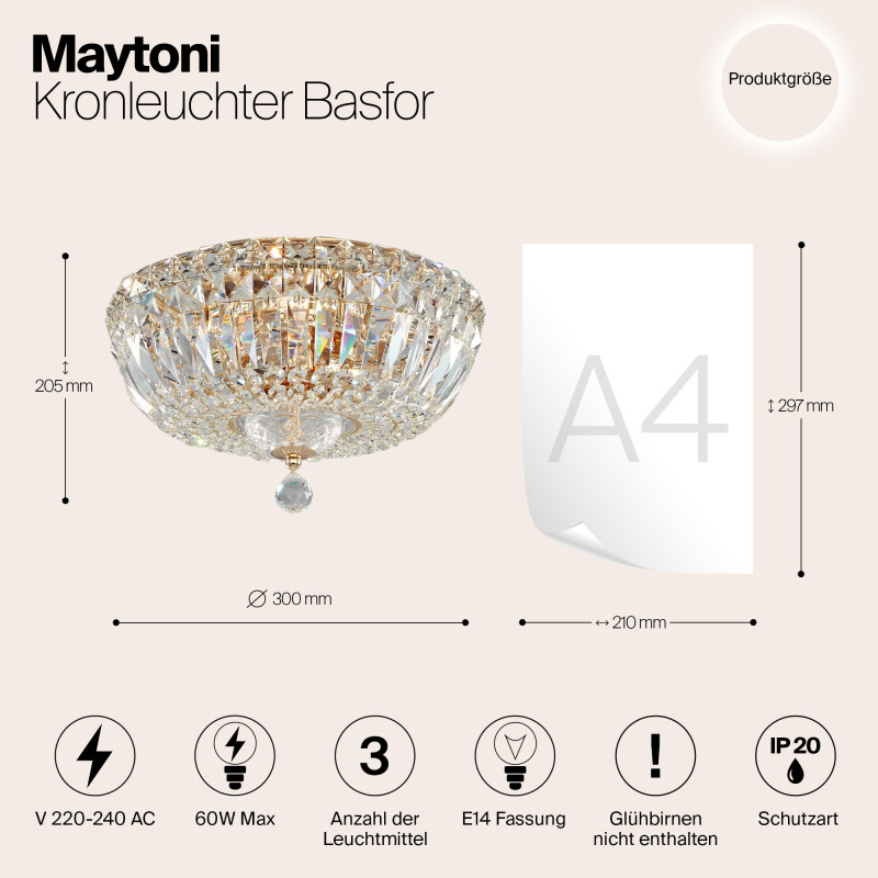 Накладная люстра Maytoni DIA100-CL-03-G