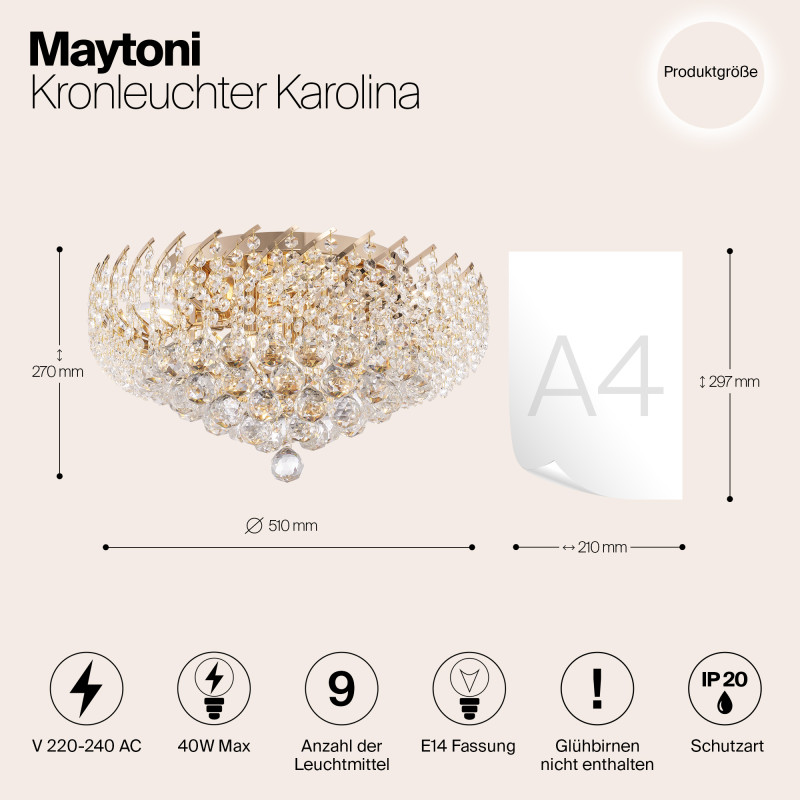 Накладная люстра Maytoni DIA120-09-G