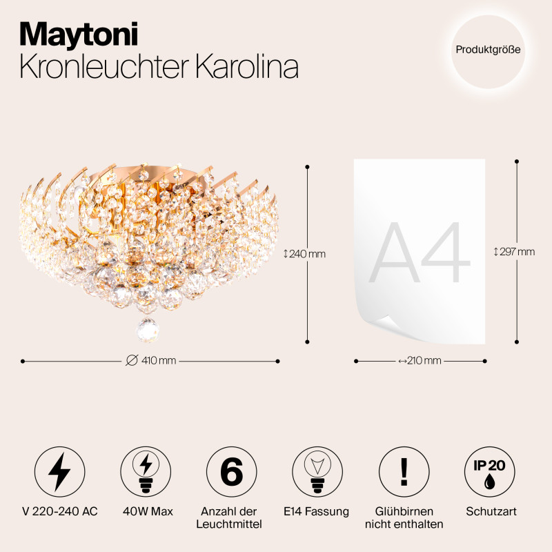 Накладная люстра Maytoni DIA120-06-G