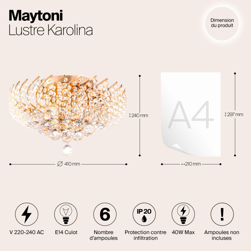 Накладная люстра Maytoni DIA120-06-G