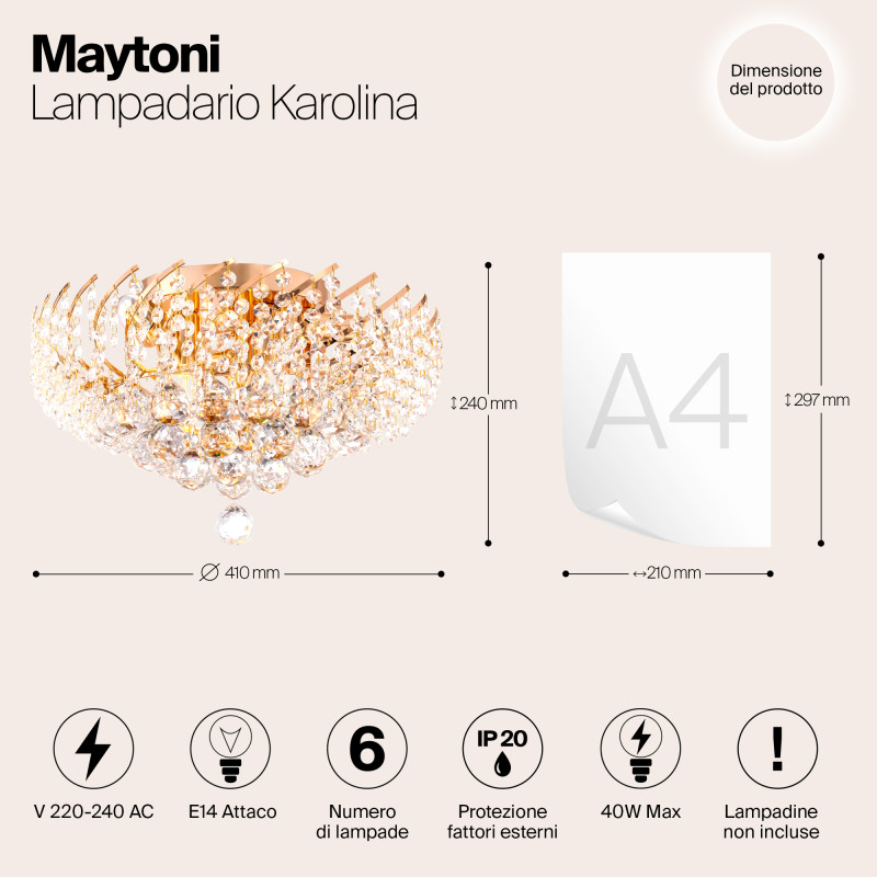 Накладная люстра Maytoni DIA120-06-G