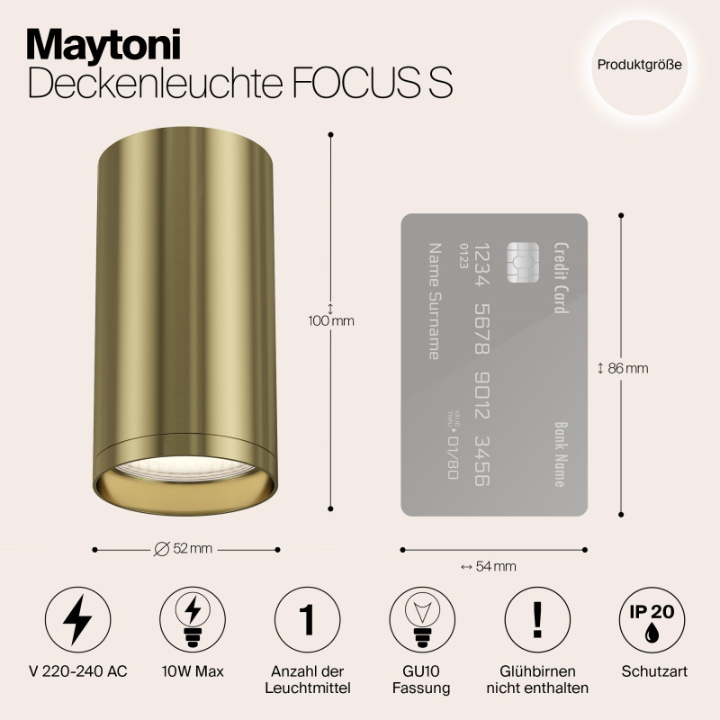 Накладной светильник Maytoni Technical C052CL-01BS