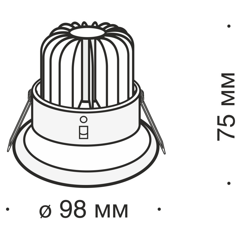 Встраиваемый светильник Maytoni Technical DL031-2-L8W