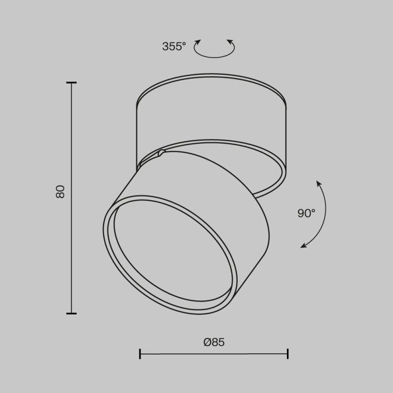 Накладной светильник Maytoni Technical C024CL-12W2.7K-W-1