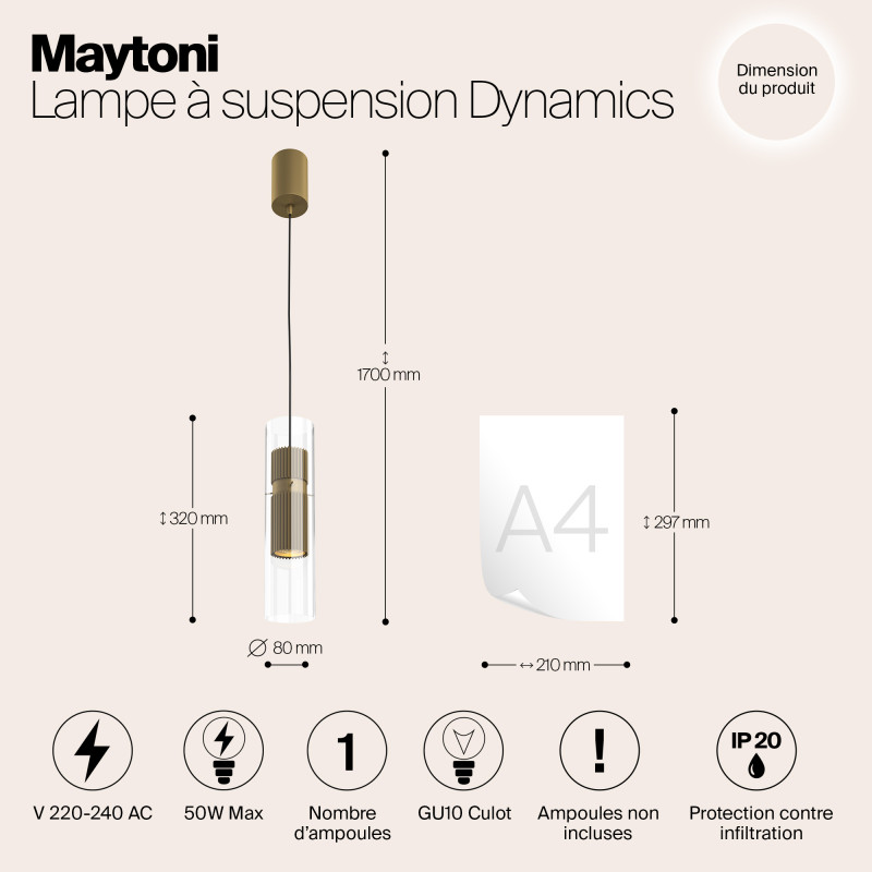 Подвесной светильник Maytoni MOD326PL-01MG