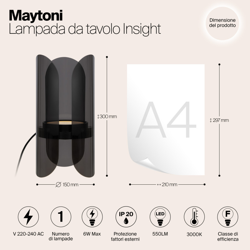 Настольная лампа Maytoni MOD416TL-L6BR3K